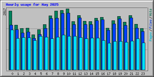 Hourly usage for May 2025